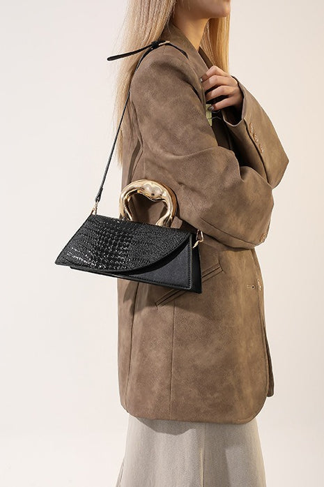 Crocodile Pattern PU Chic Tote Shoulder Crossbody Bag