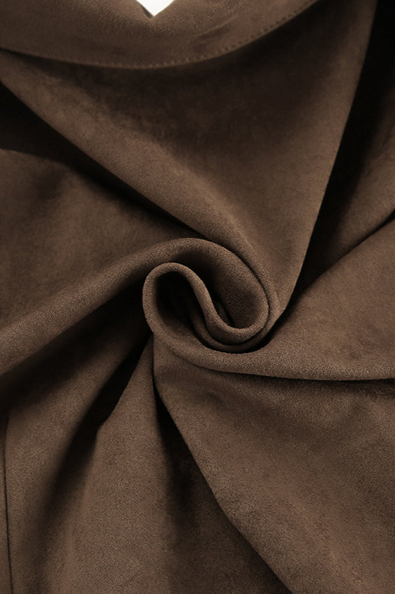 Elegant Belted Suede Trench Coat for Chic Style and Comfort