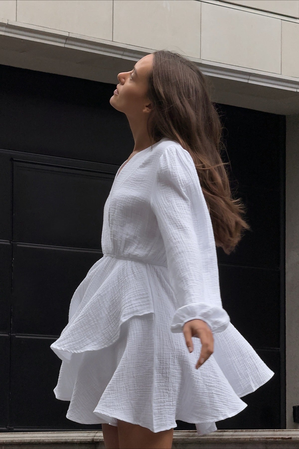 Long Sleeve Fitted Midi Dress