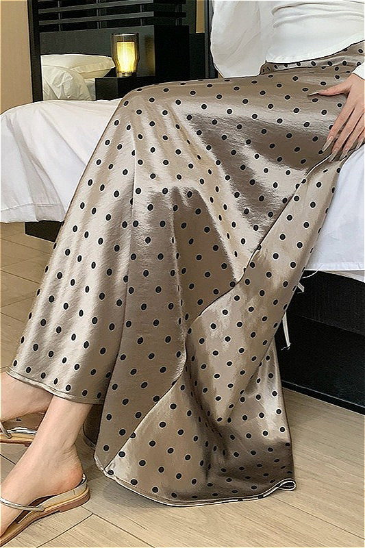 French Style Polka Dot Skirt - Fashionpara