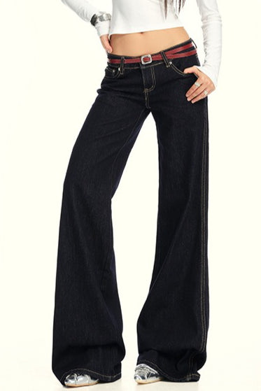 Low Rise Dark Blue Flare Jeans