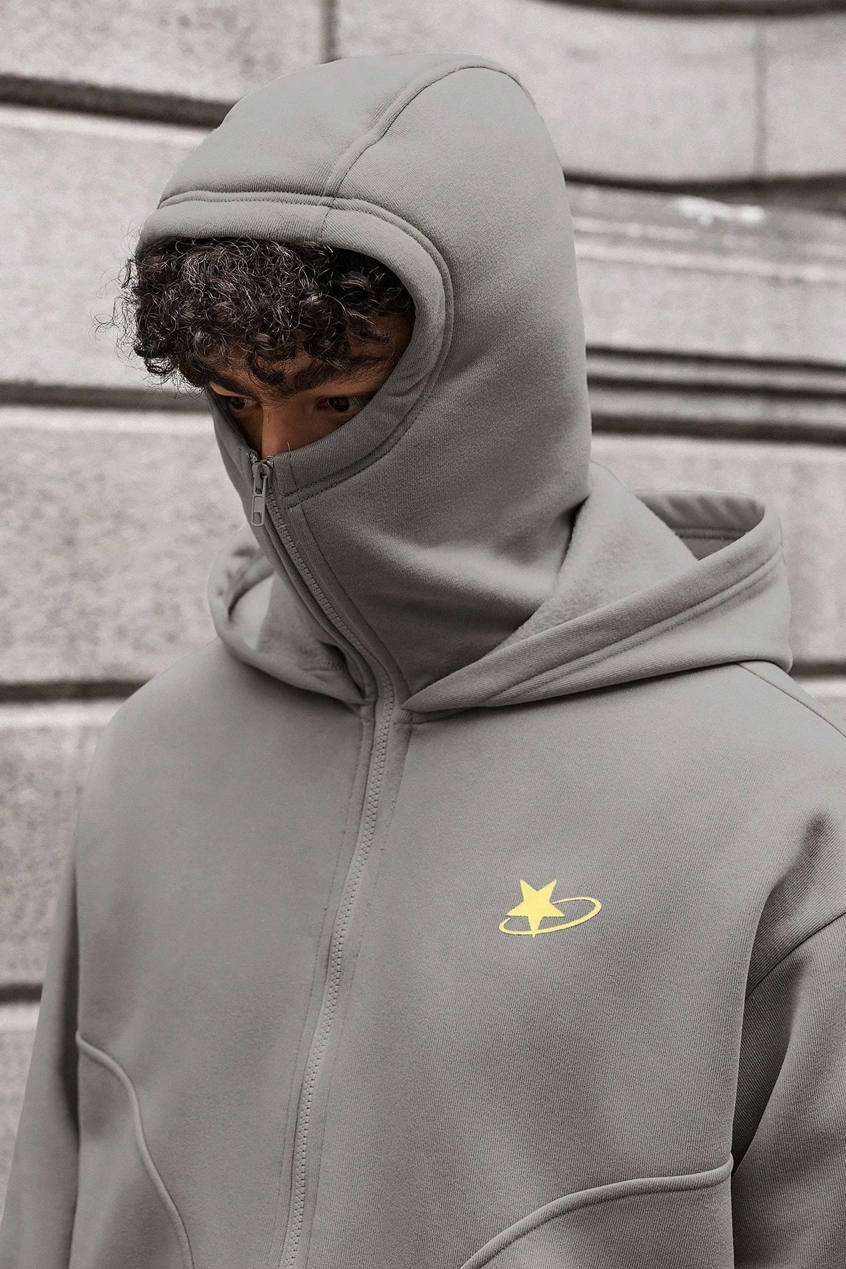 Star Detail Zip Hoodie