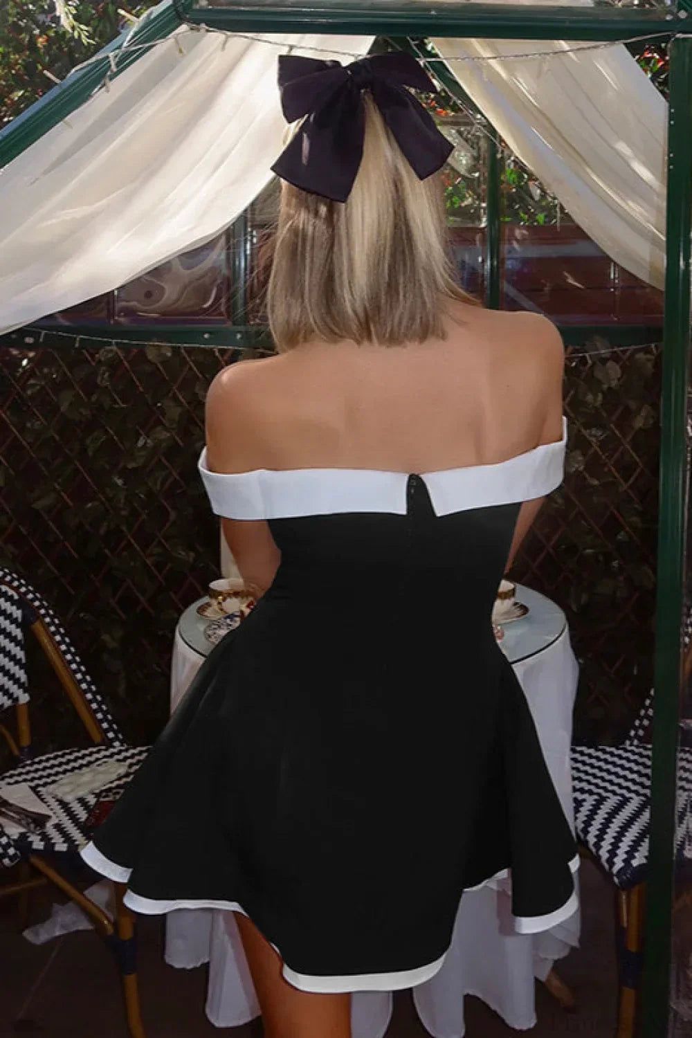 Off Shoulder Sweetheart Fit & Flare Mini Dress 5