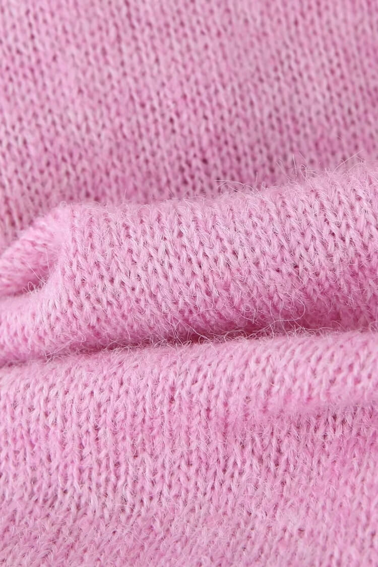 Rosedress Elegant Feather Trim Long Sleeve Knit Cardigan