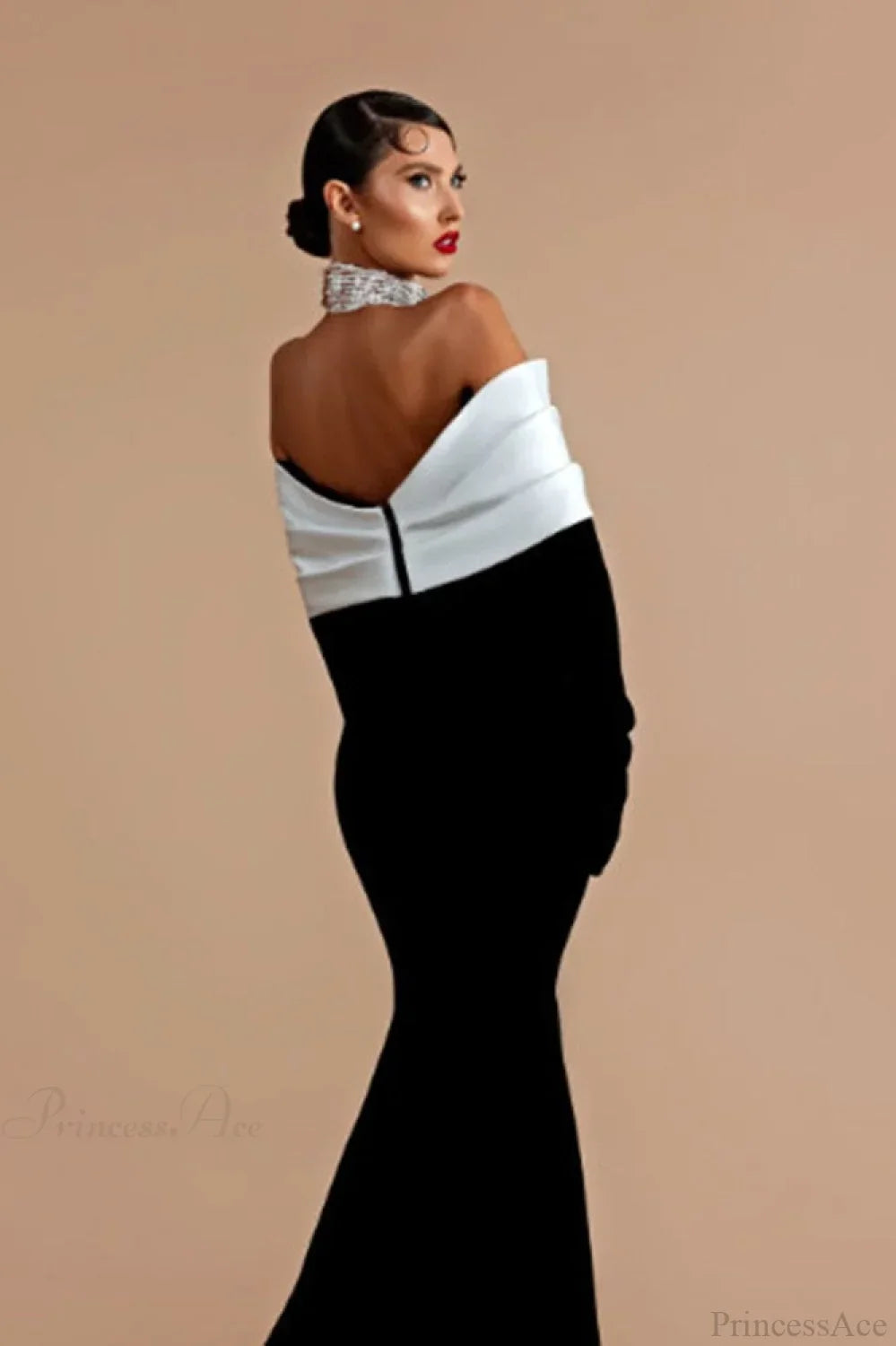 Off Shoulder Long Sleeve Embellished Bodycon Maxi Dress