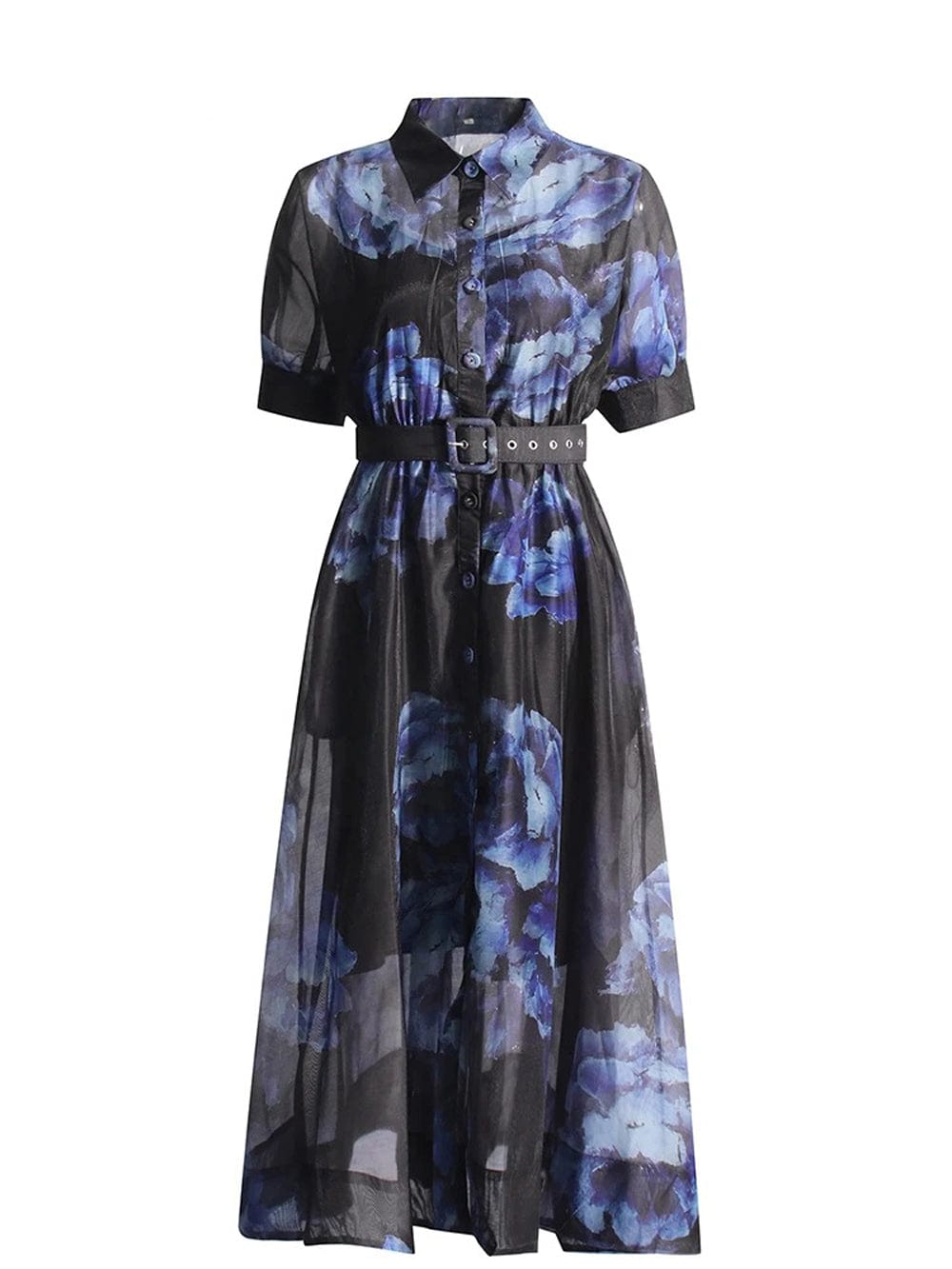 Belt Midi Dress - Fashionpara