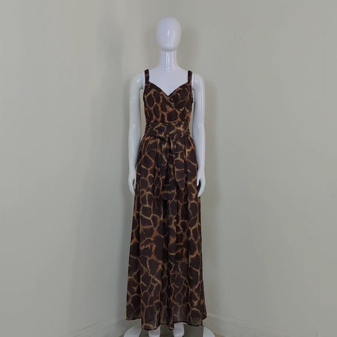 KittenAlarm - Ella Allover Print Sleeveless Maxi Dress