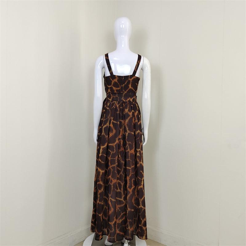 KittenAlarm - Ella Allover Print Sleeveless Maxi Dress