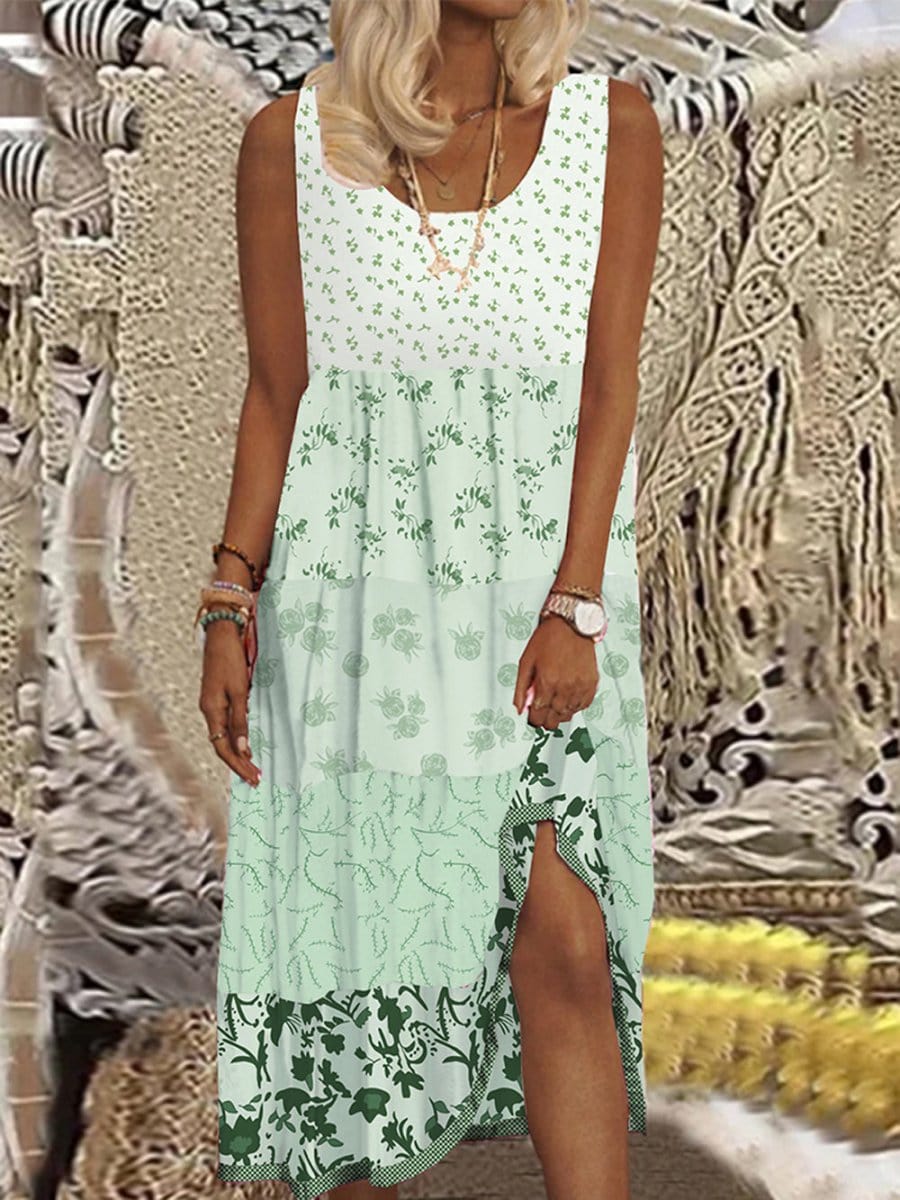 Sleeveless Midi Dress - Fashionpara