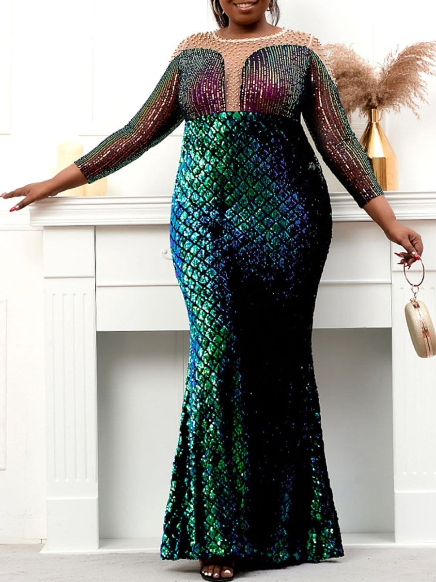 Sequin Maxi Dress - Fashionpara