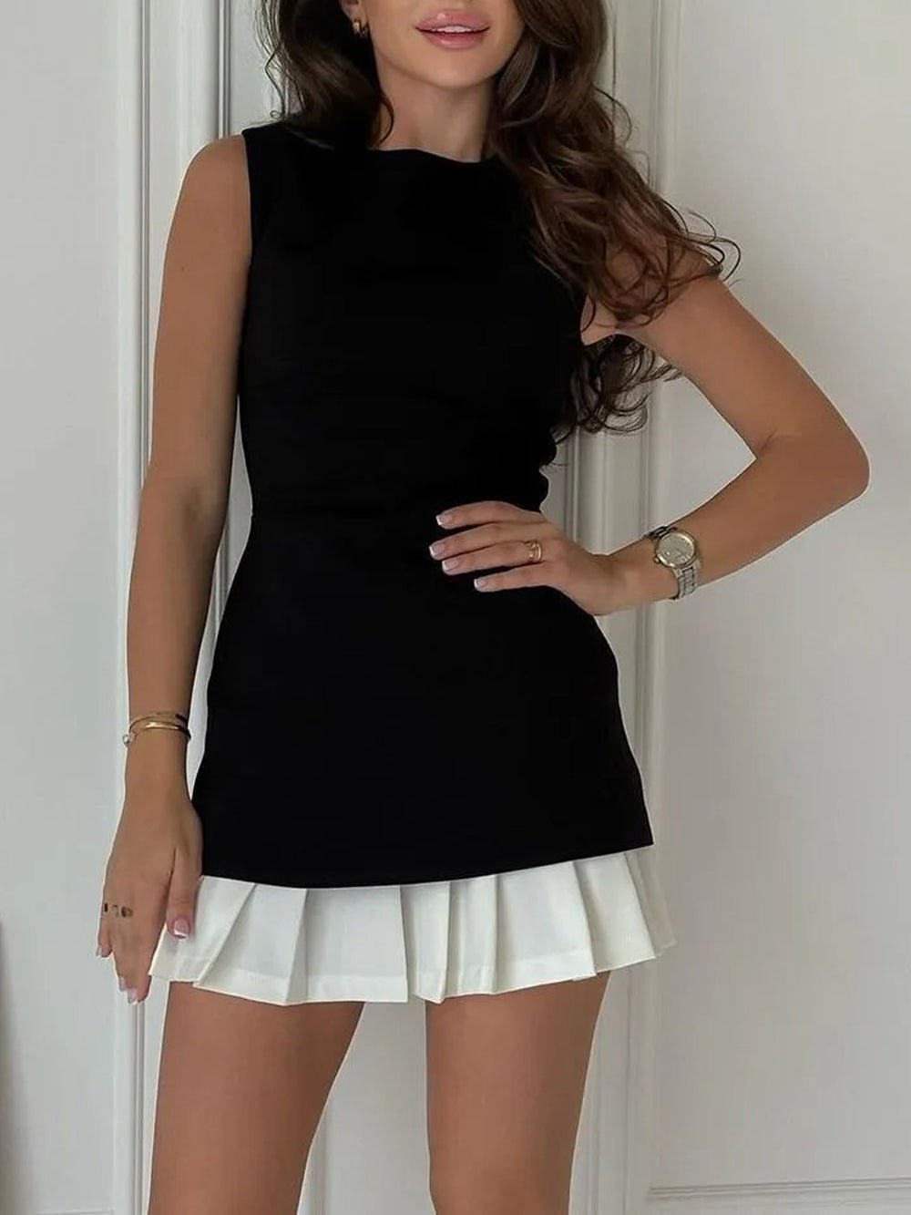 Sleeveless Mini Dress - Fashionpara