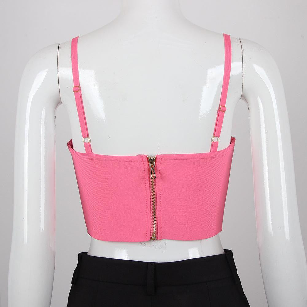 KittenAlarm - Enya Solid Zip Up Tank Top