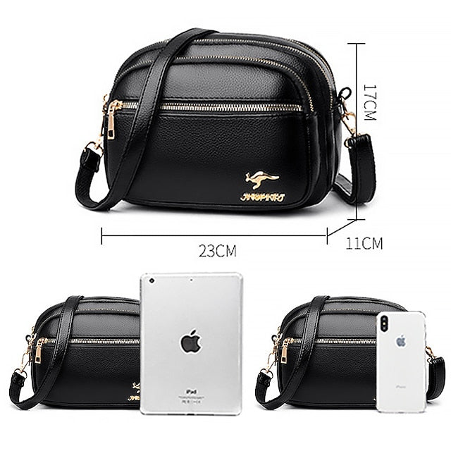Leather Bag Dome Crossbody Shoulder PU