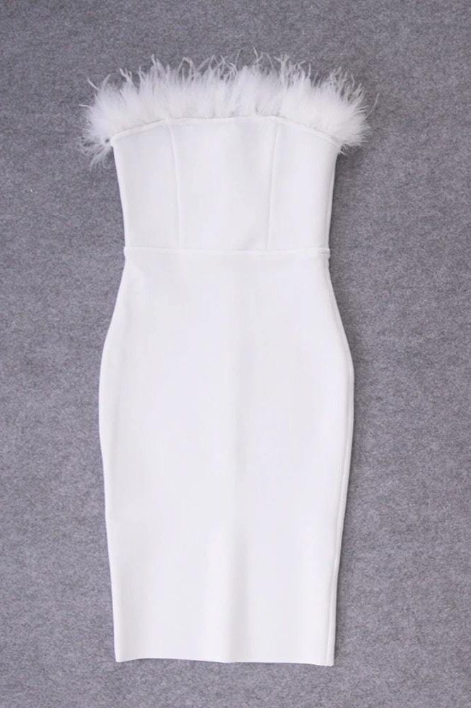 Erin Bodycon Dress - Pearl White - Fashionpara