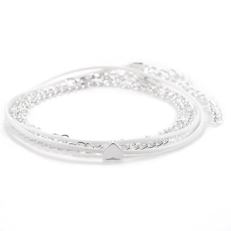 KittenAlarm - Esmee Silver Anklet Set