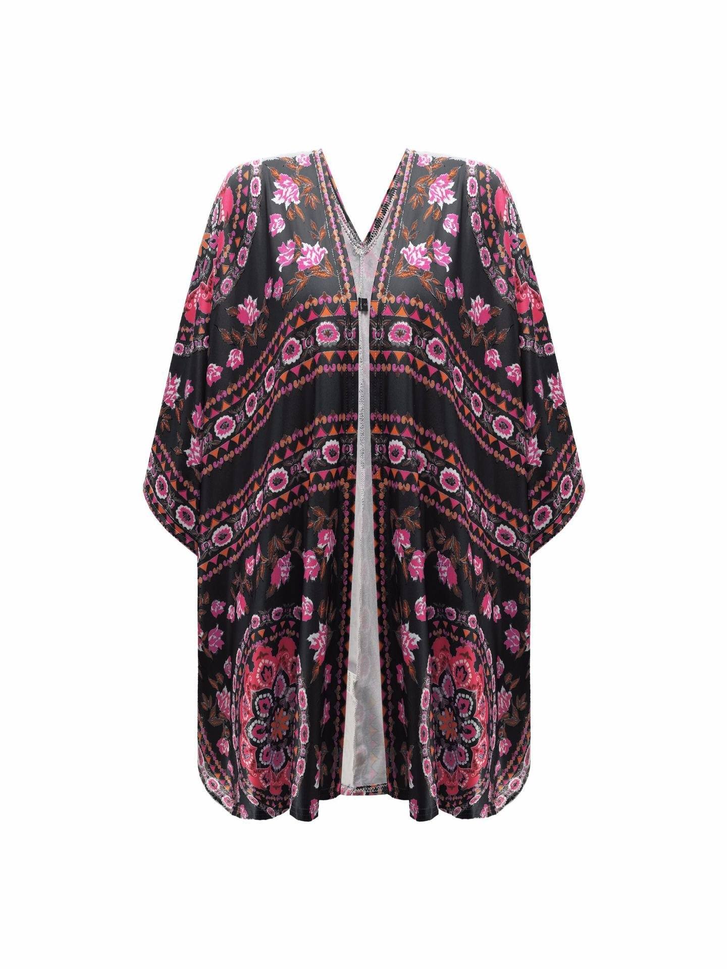 RadyRin Ethnic Irregular Short Cardigan for Effortless Style