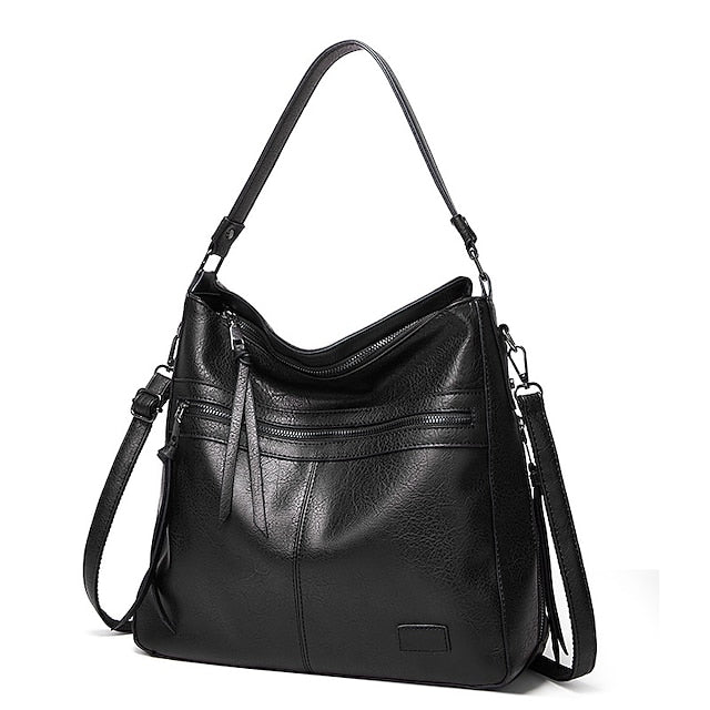 Bag PU Crossbody Leather Shoulder Hobo Tote