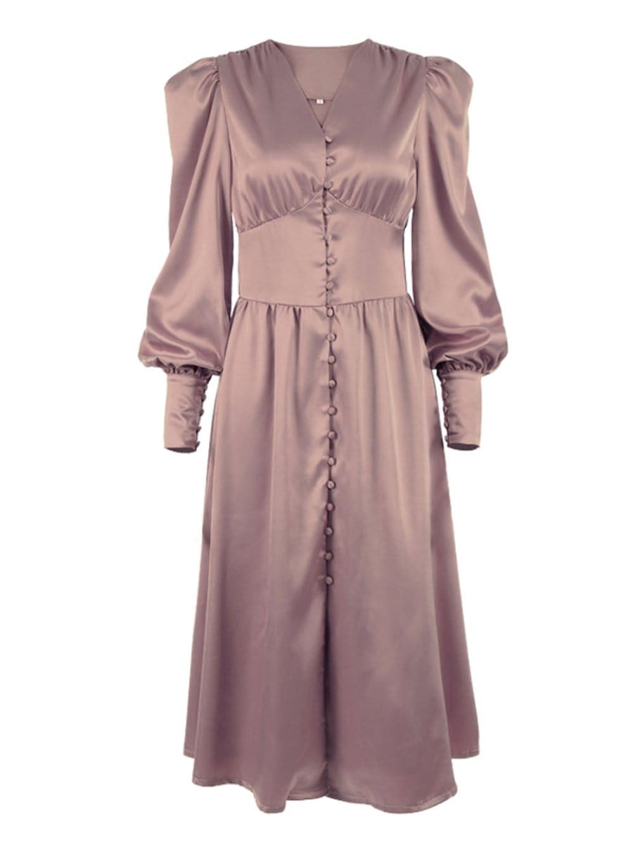 Breasted Midi Dress - Fashionpara