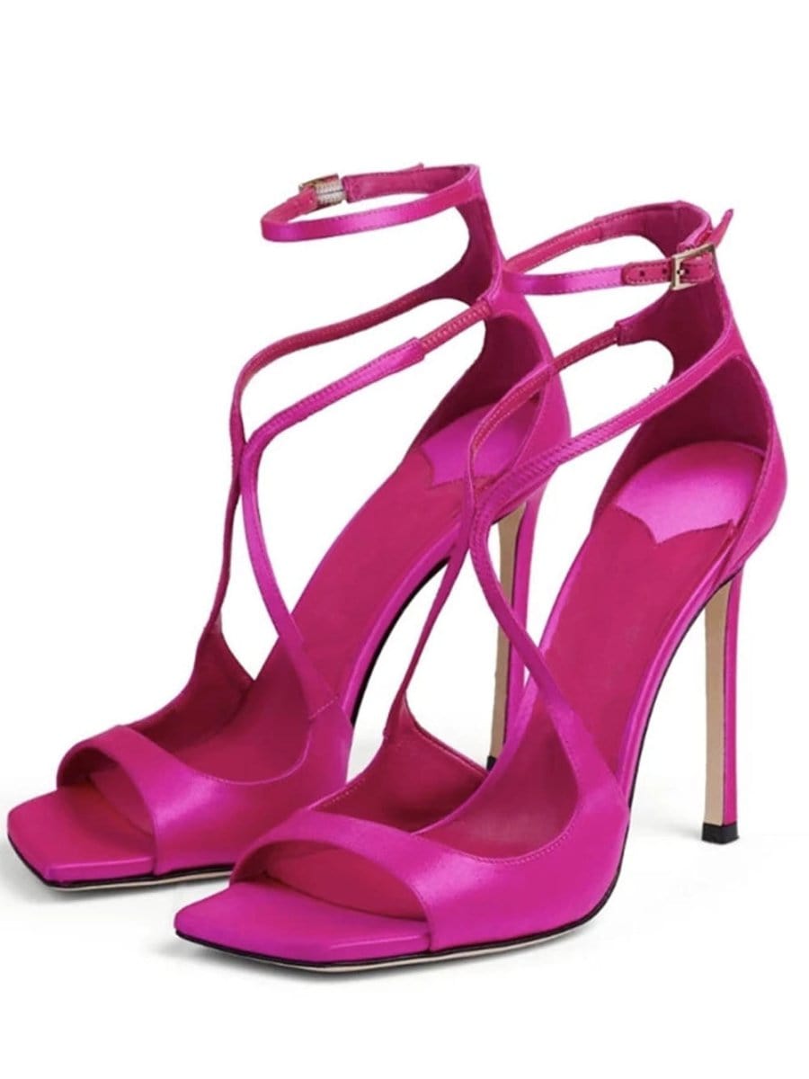 Evan Ankle Strap Toe Stiletto Heel - Fashion Pov