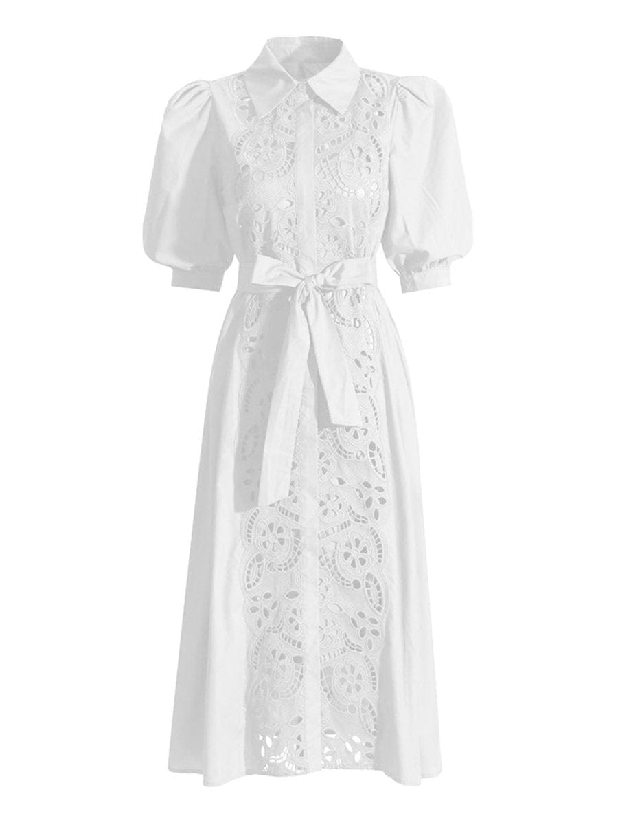 Evelyn Lace Midi Dress - Fashion Pov