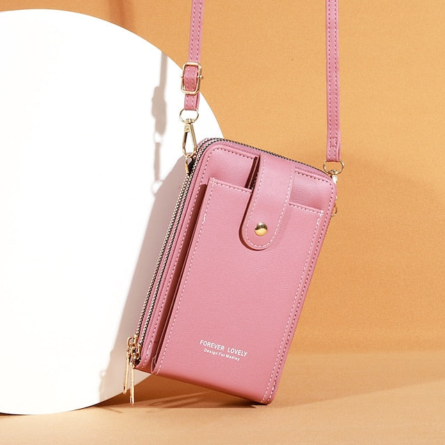 Mobile Phone PU Bag Shoulder Crossbody