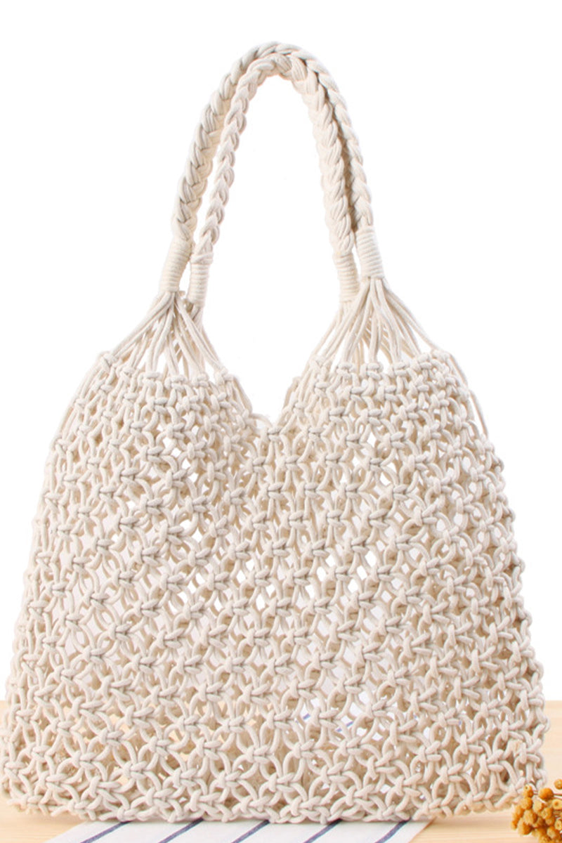 Beach Woven Straw Shopper Bag - Fashionpara