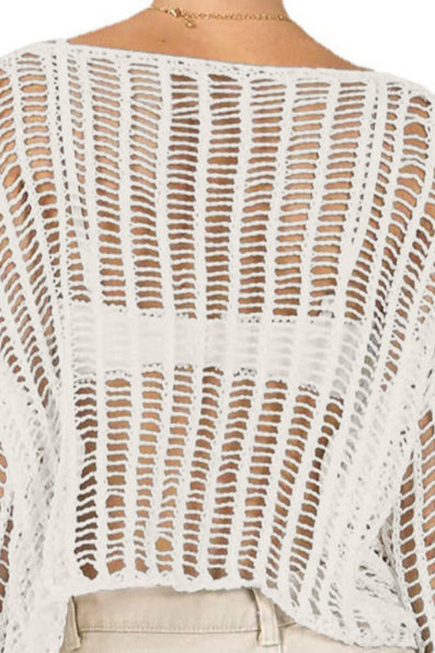 Crochet Hollow Out Vacation Cover Up