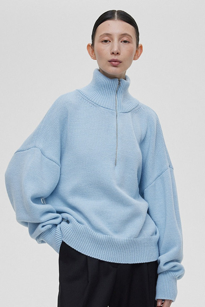 Cozy Half Zip Knit Sweater