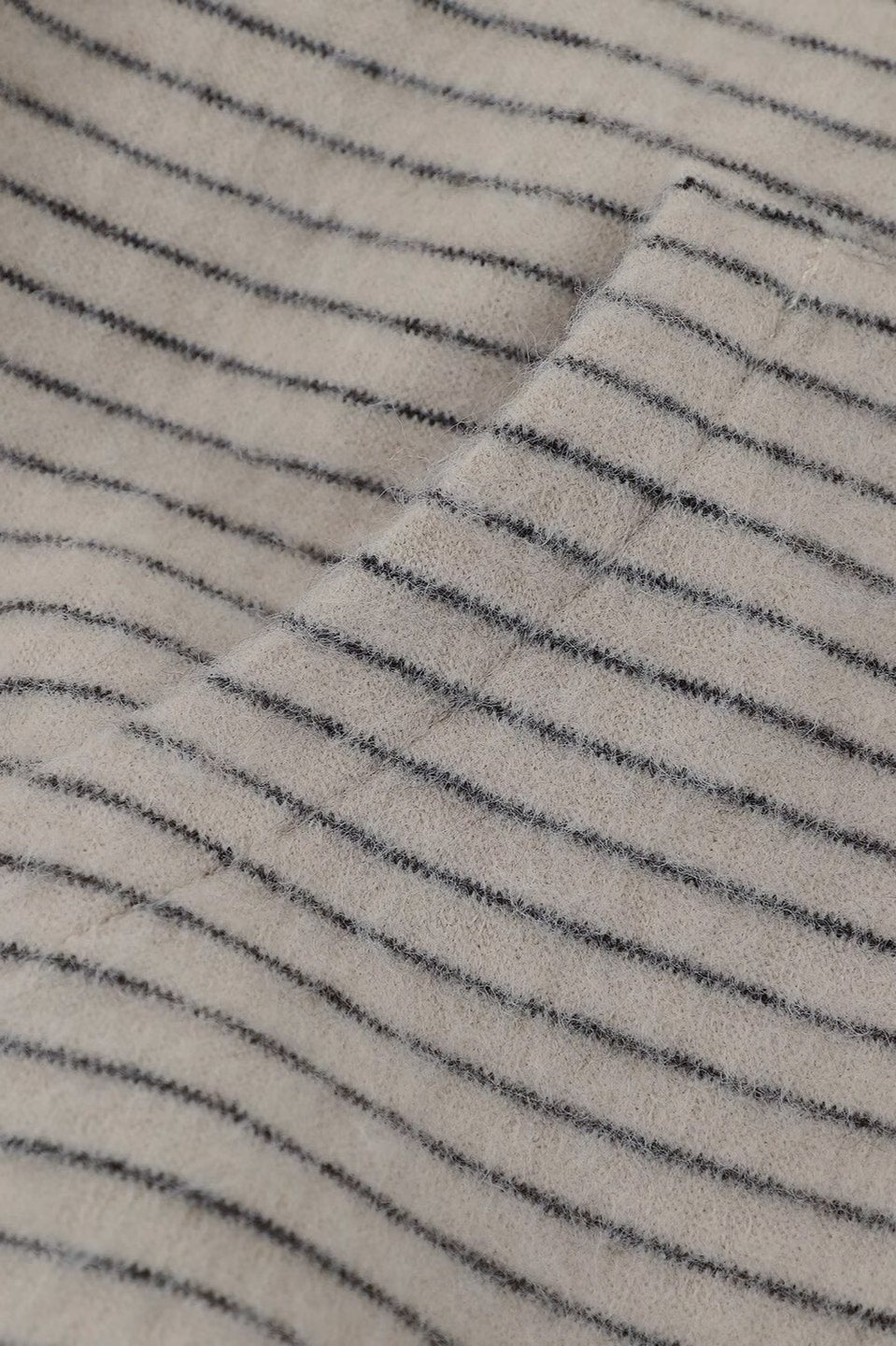 Striped Zip Knit Hoodie