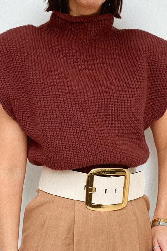 PrincessAce Vintage Short Sleeve Turtleneck Sweater