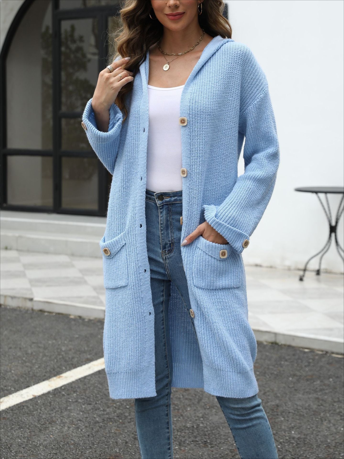 Elegant V-Neck Loose Knit Cardigan for Stylish Comfort
