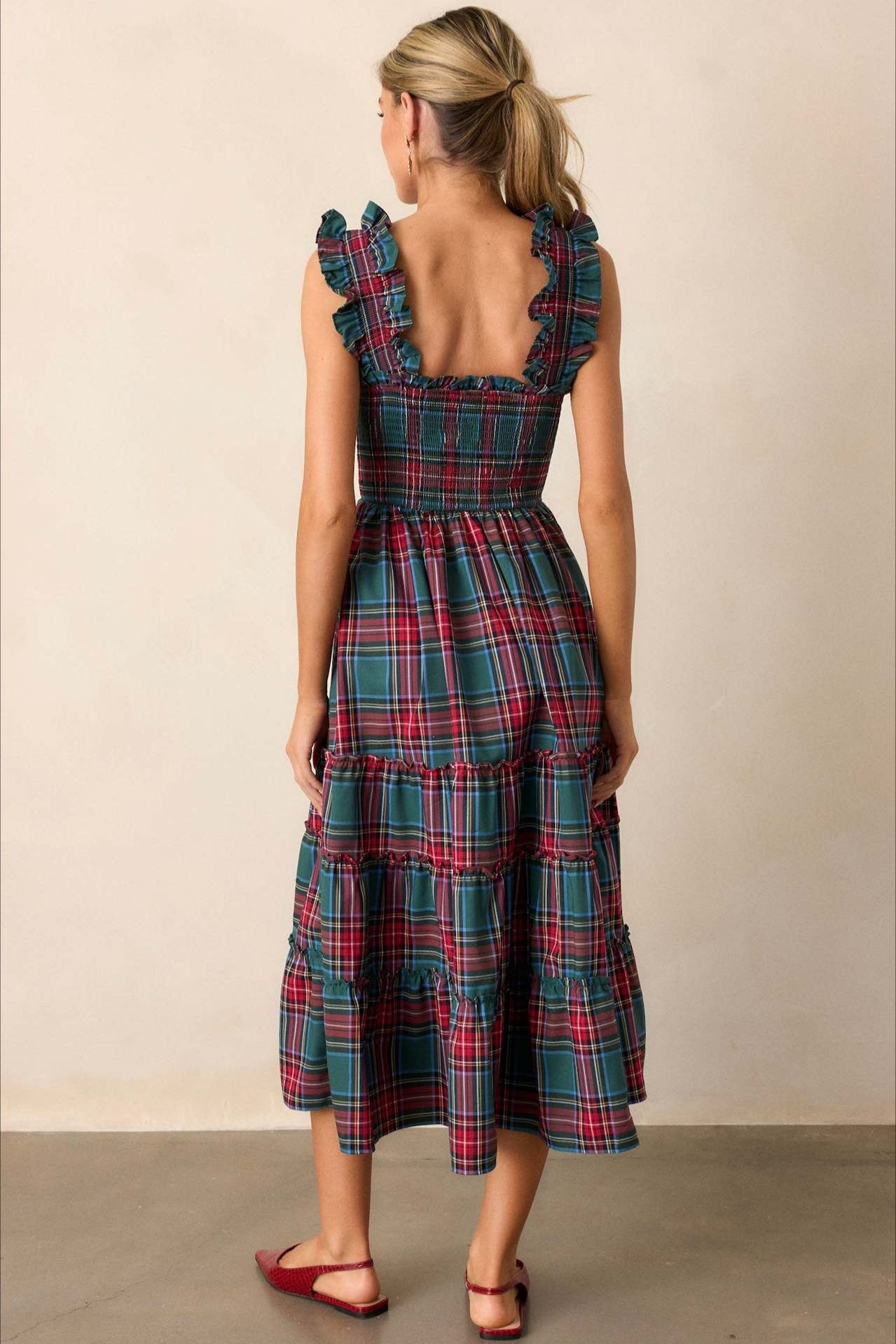Checkered Slip Party Dress - Fashionpara