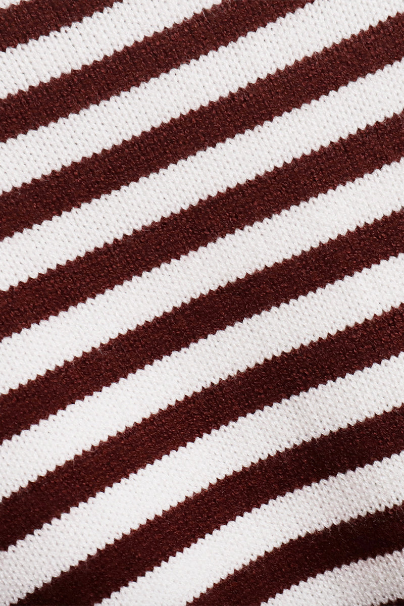 PrincessAce Ribbed Colorblock Striped Knit Sweater for Style