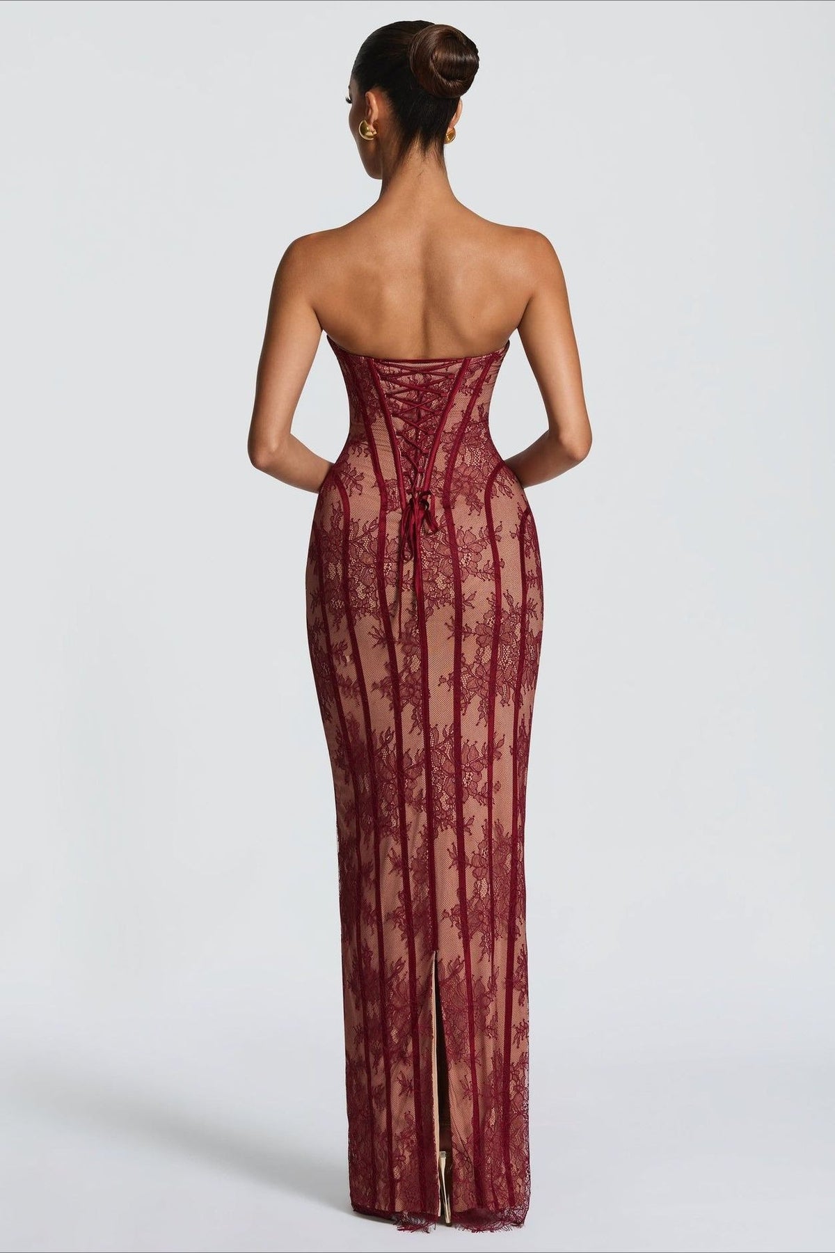 Lace Strapless Sweetheart Corset Mermaid Gown