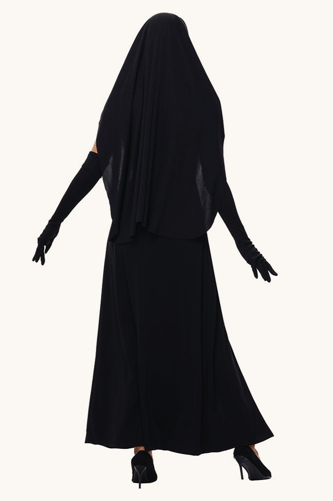 Halloween Nun Cosplay Sexy Maxi Dress