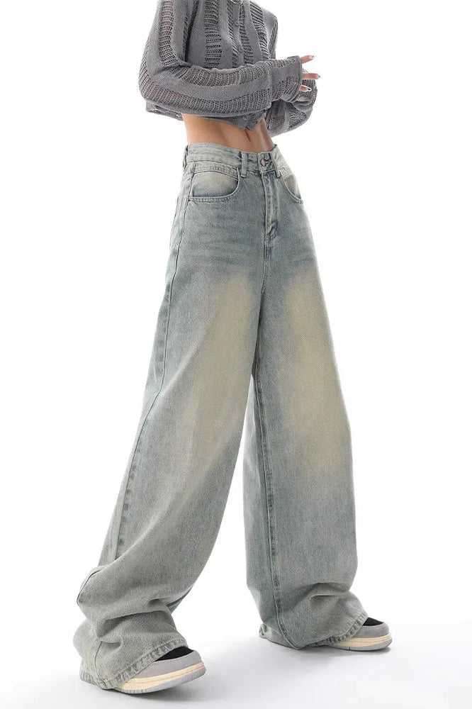 Vintage Wide Leg High Waist Jeans