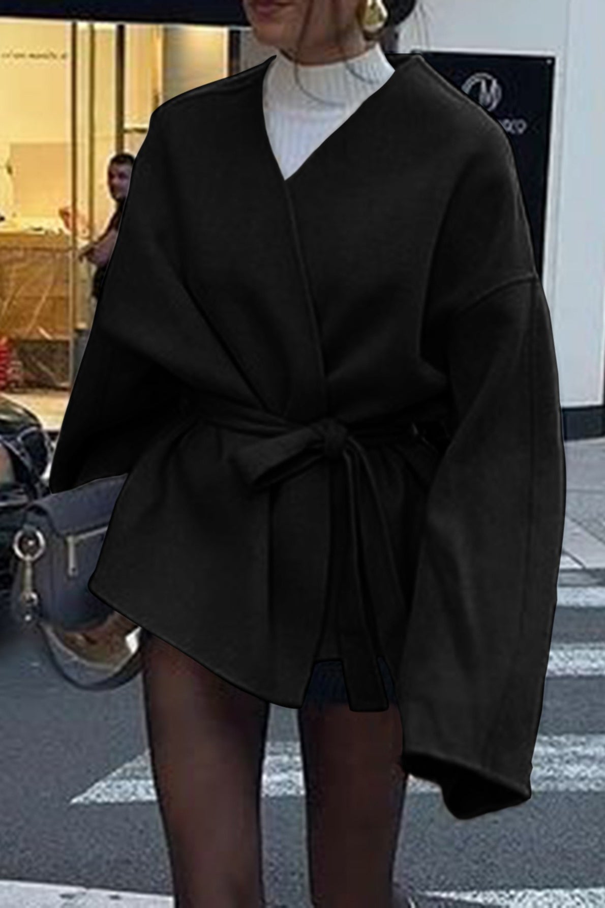 Tailored Long Sleeve Belted Trench Coat - Fashionpara