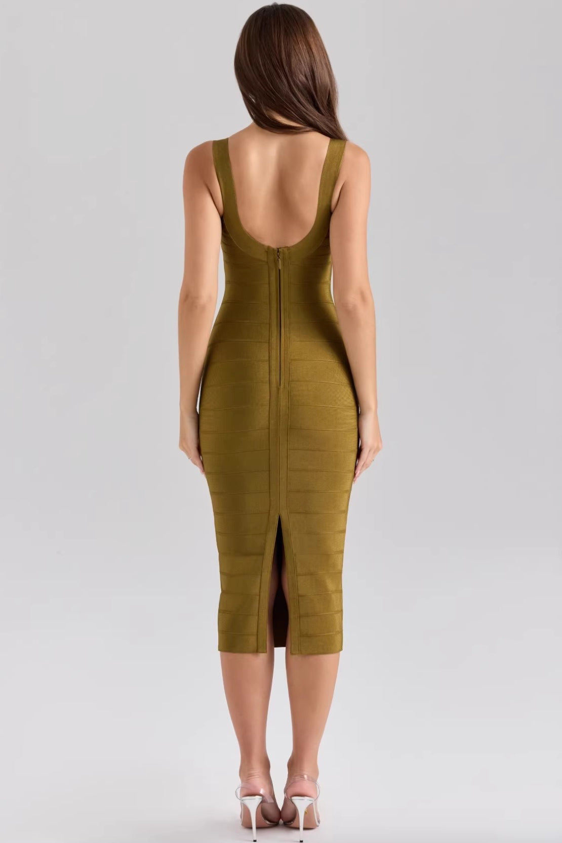 Bandage Scoop Neck Bodycon Maxi Dress - View 3