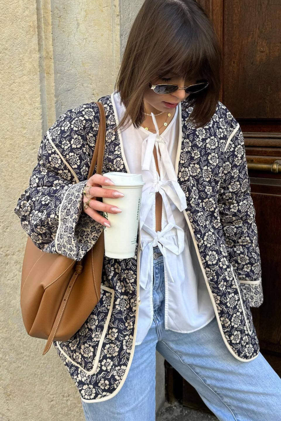 Reversible Padded Coat with Elegant Trim by PrincessAce