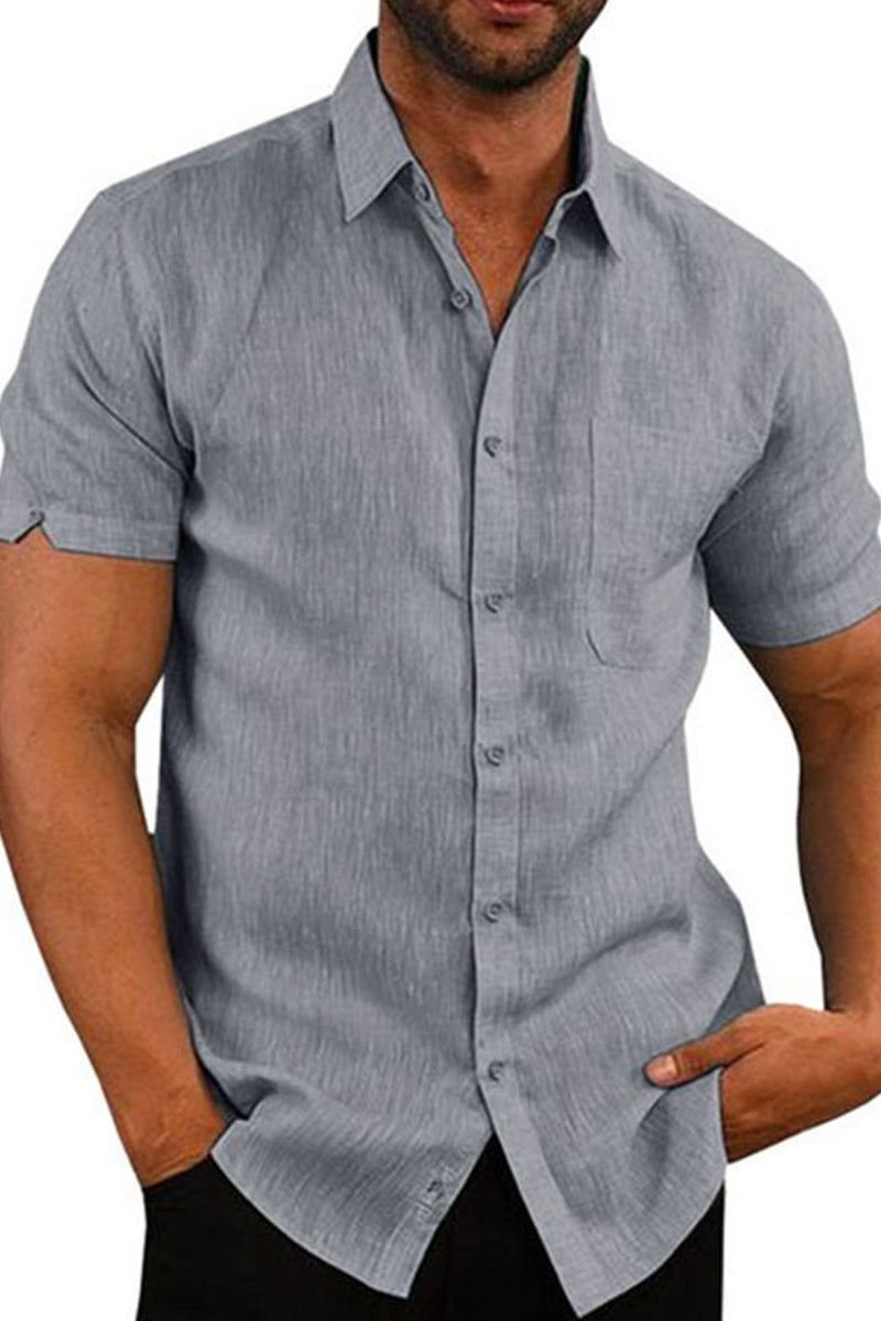Men's Solid Colour Shirt - Fashionpara