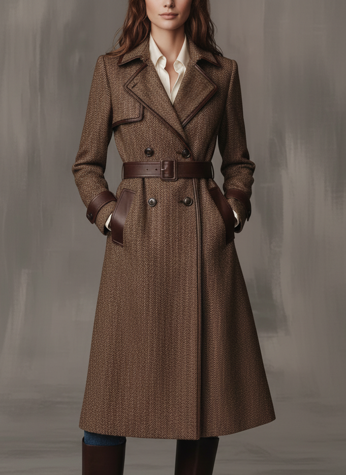 The Heritage Houndstooth Trench Coat