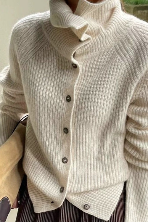 Textured Rib Slim-Fit Knit Cardigan for Chic Layering