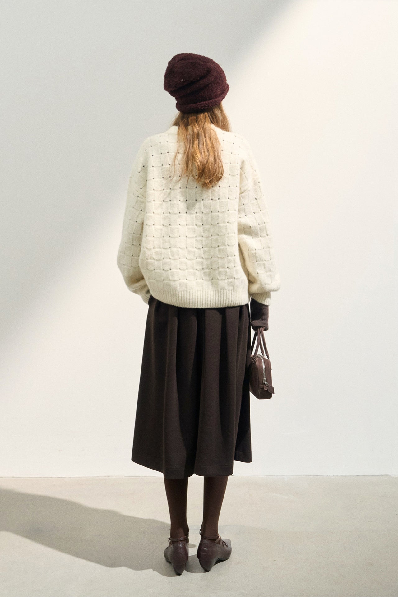 PrincessAce Loose Fit Wool Blend Knit Sweater for Comfort