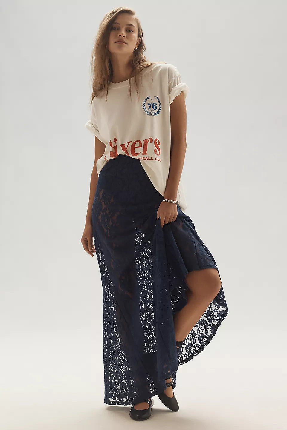 Lace Hollow Out Long Skirt