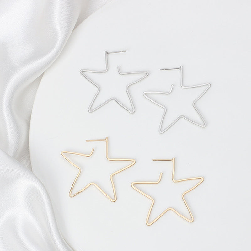 Pentagram Metal Earrings