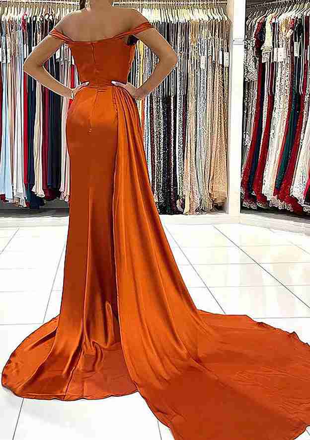 Fabulous Sheath/Column Off-the-Shoulder Prom Dress/Evening Dress - Fashionpara