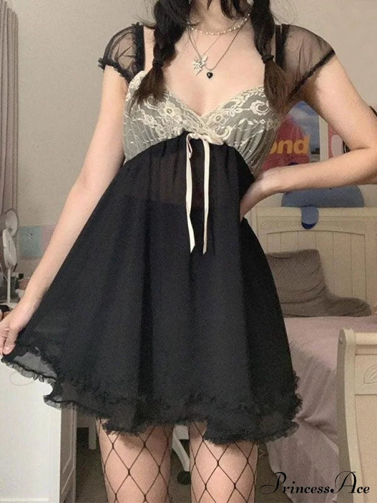 Fairy Vintage Graceful Printed Midi Skirt Black / S Dresses