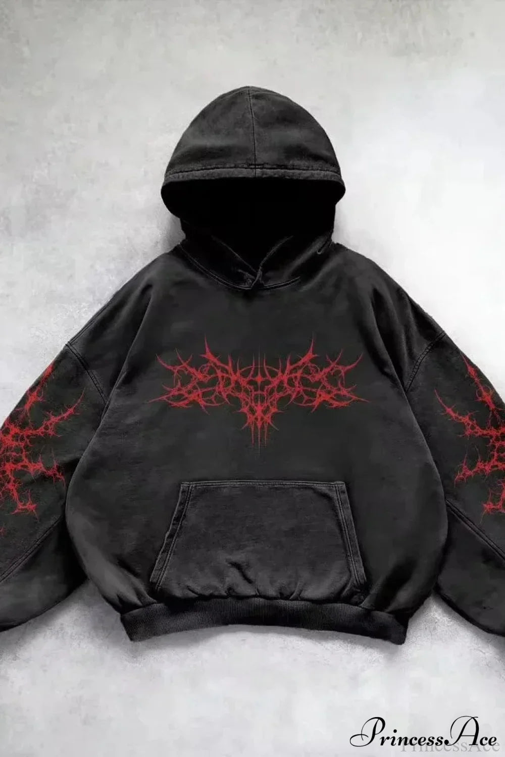 Fashion Trend Fleece Padded Zipper Hoodie Black 2 / M