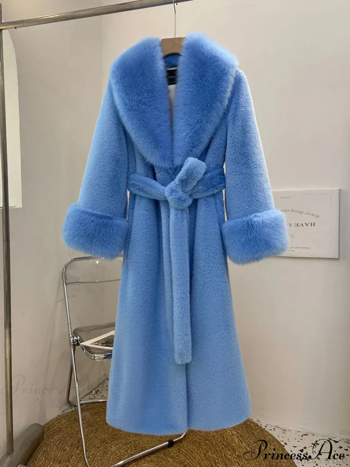 Faux Fur Fur Collar Loose Warm Overcoat