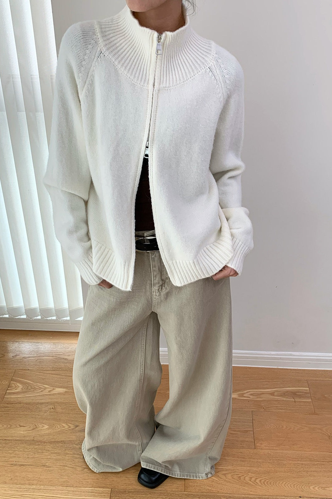 Soft Knit Zipper Cardigan 7